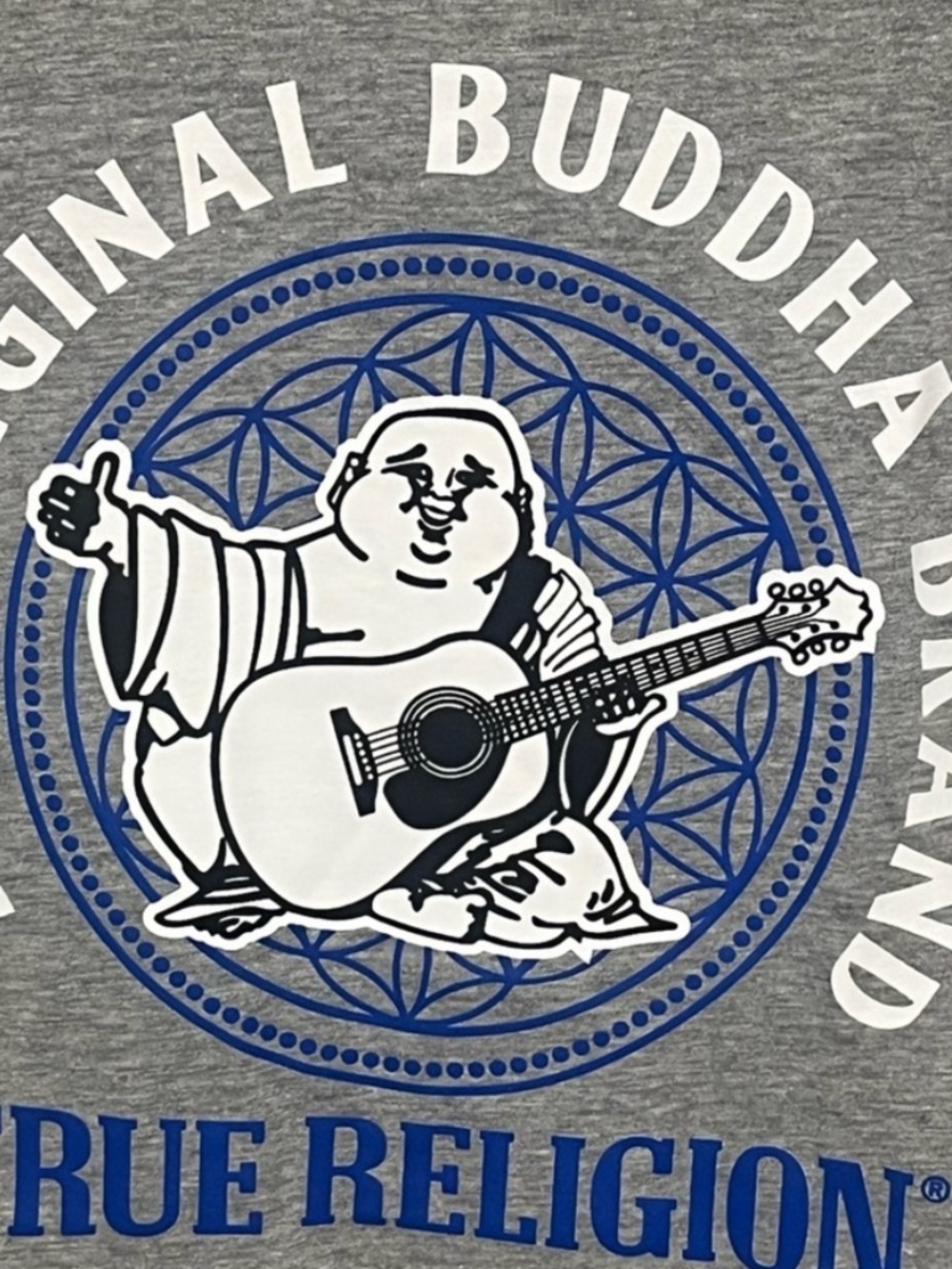 TRUE RELIGION Original Buddha Brand Graphic Tee Heather Grey XL NWT - Picture 8 of 10